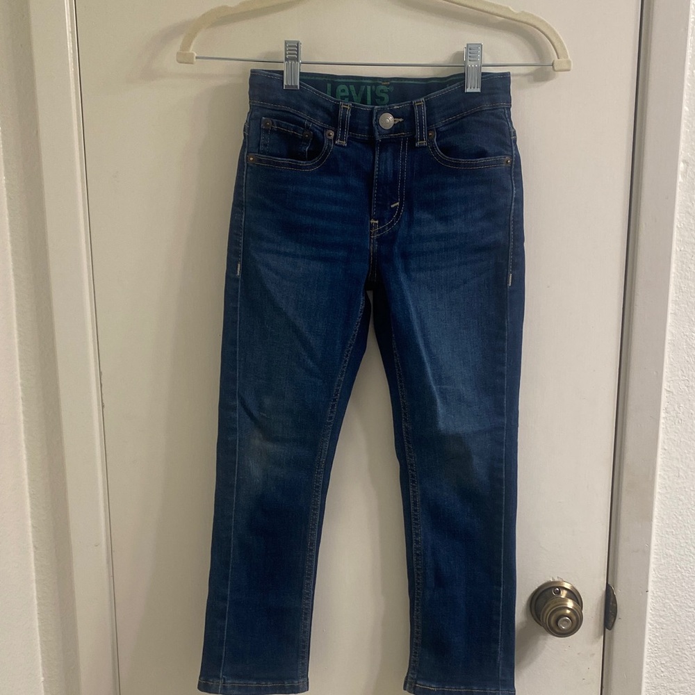 Levi's Boys Dark Blue Ankle Jeans